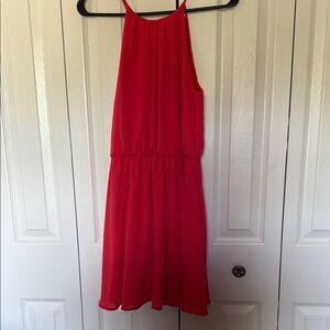 Chic Red Sleeveless Dress